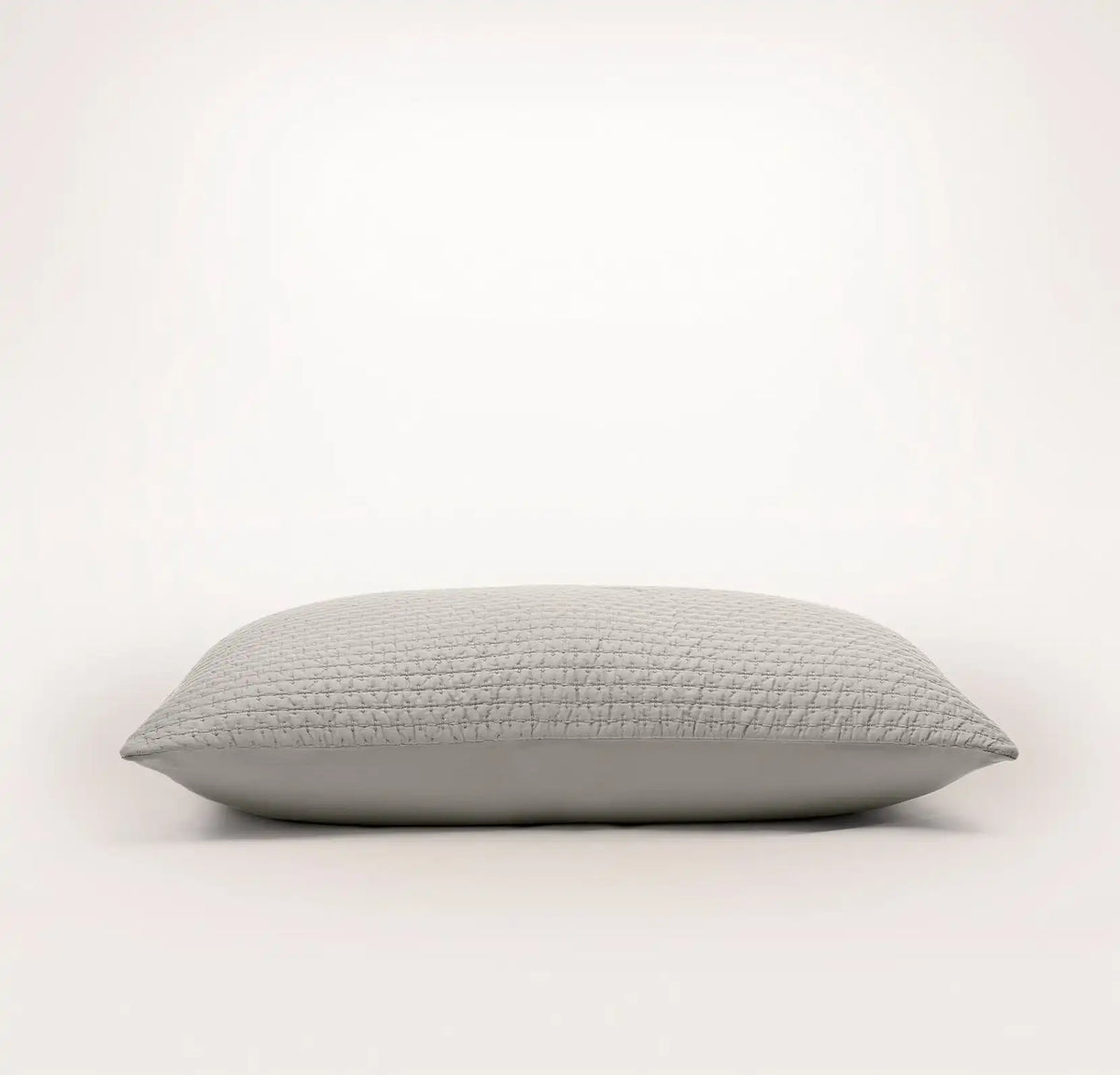 Signature Textured Stitch Quilted Sham - Pewter