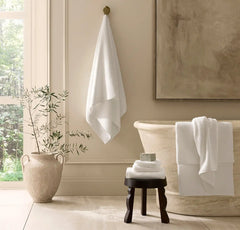 Turkish Ribbed Bath Towel Set