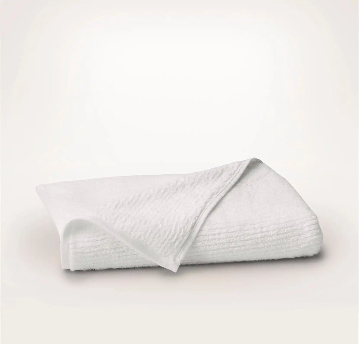 Turkish Ribbed Bath Towel - White