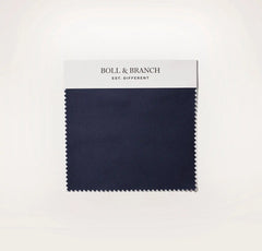 Percale Hemmed Fabric Swatch - Coastal Navy