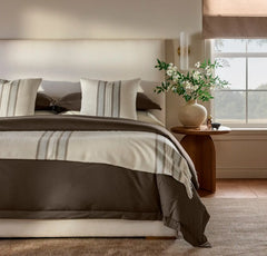 Signature Hemmed Duvet Set - Deep Walnut