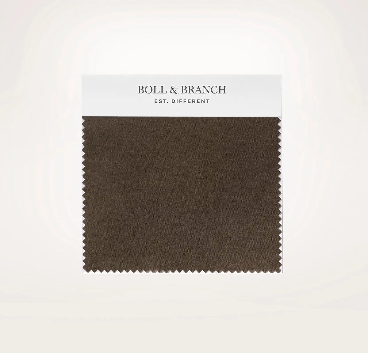 Percale Hemmed Fabric Swatch - Deep Walnut