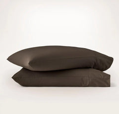 Signature Hemmed Pillowcase Set - Deep Walnut