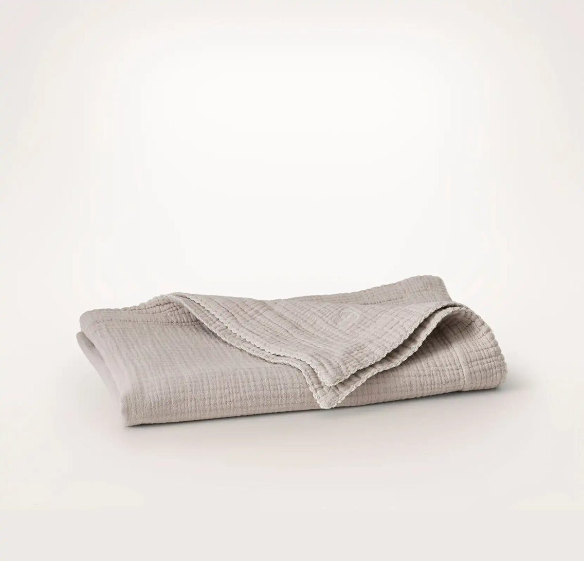 Dream Baby Blanket - Pewter/Cream Picot