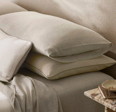 Linen Pillowcase Set - Melange Natural