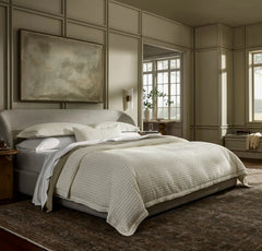 Mosaic Waffle Duvet Cover - Cream/Oak