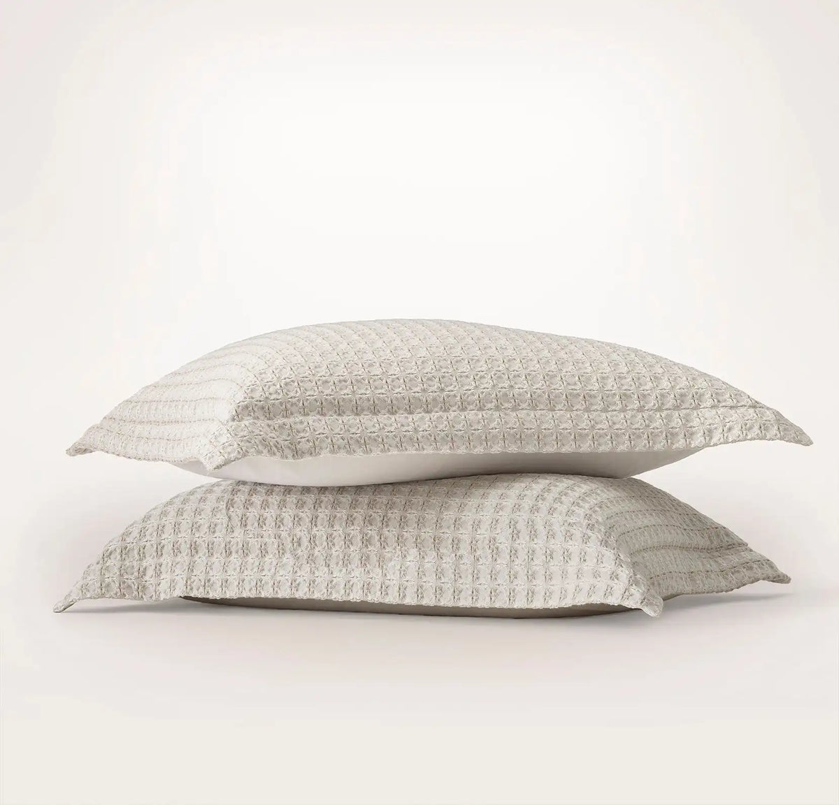 Mosaic Waffle Duvet Sham Set - Mist/Cream/Oak