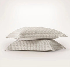 Mosaic Waffle Duvet Sham Set - Mist/Cream/Oak