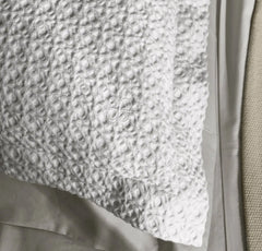 Mosaic Waffle Duvet Sham Set - White/White