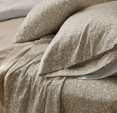 Percale Hemmed Pillowcase Set - Oak Garden