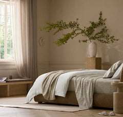 Percale Hemmed Sheet Set - Oak Garden
