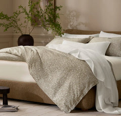 Percale Hemmed Duvet Set - Oak Garden