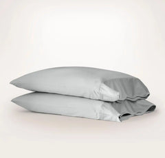 Percale Embellished Pillowcase Set - Shore/Shore Curved Edge