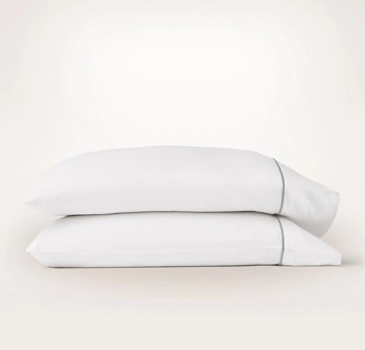 Percale Embellished Pillowcase Set - White/Shore Embroidered