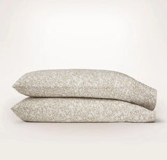 Percale Hemmed Pillowcase Set - Oak Garden