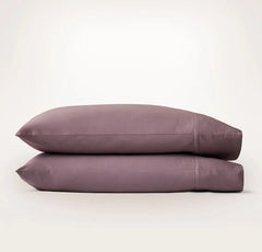 Percale Hemmed Pillowcase Set - Plum
