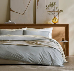 Percale Vintage Washed Duvet Set - Vintage Shore