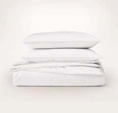 Percale Vintage Washed Duvet Set - Vintage White