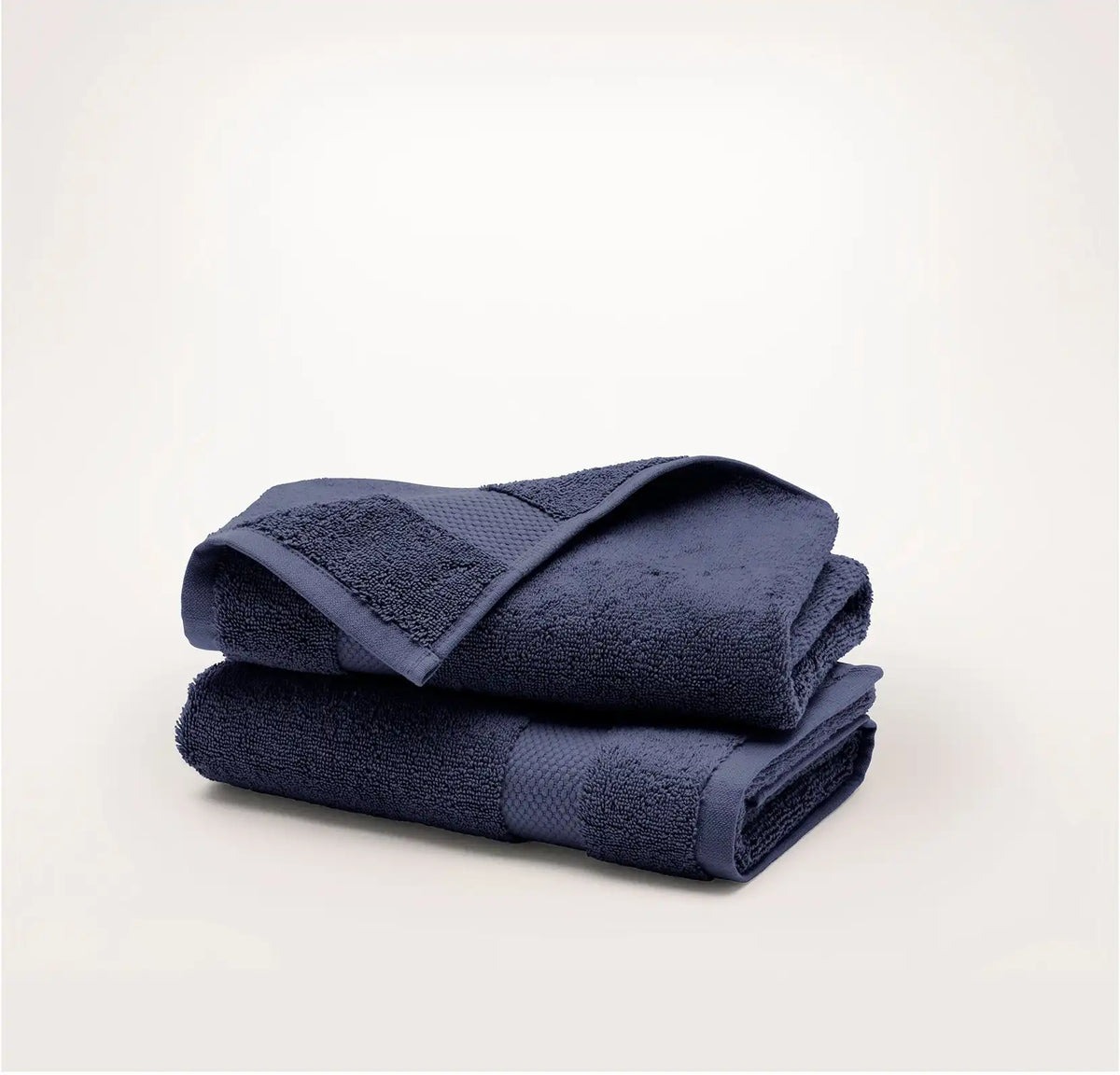 Plush Hand Towels (Pair) - Coastal Navy