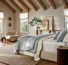 Mosaic Waffle Comforter - Shore/Cream