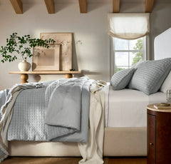 Mosaic Waffle Comforter - Shore/Cream