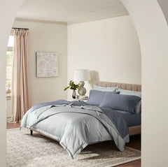Percale Hemmed Fitted Sheet - Mineral