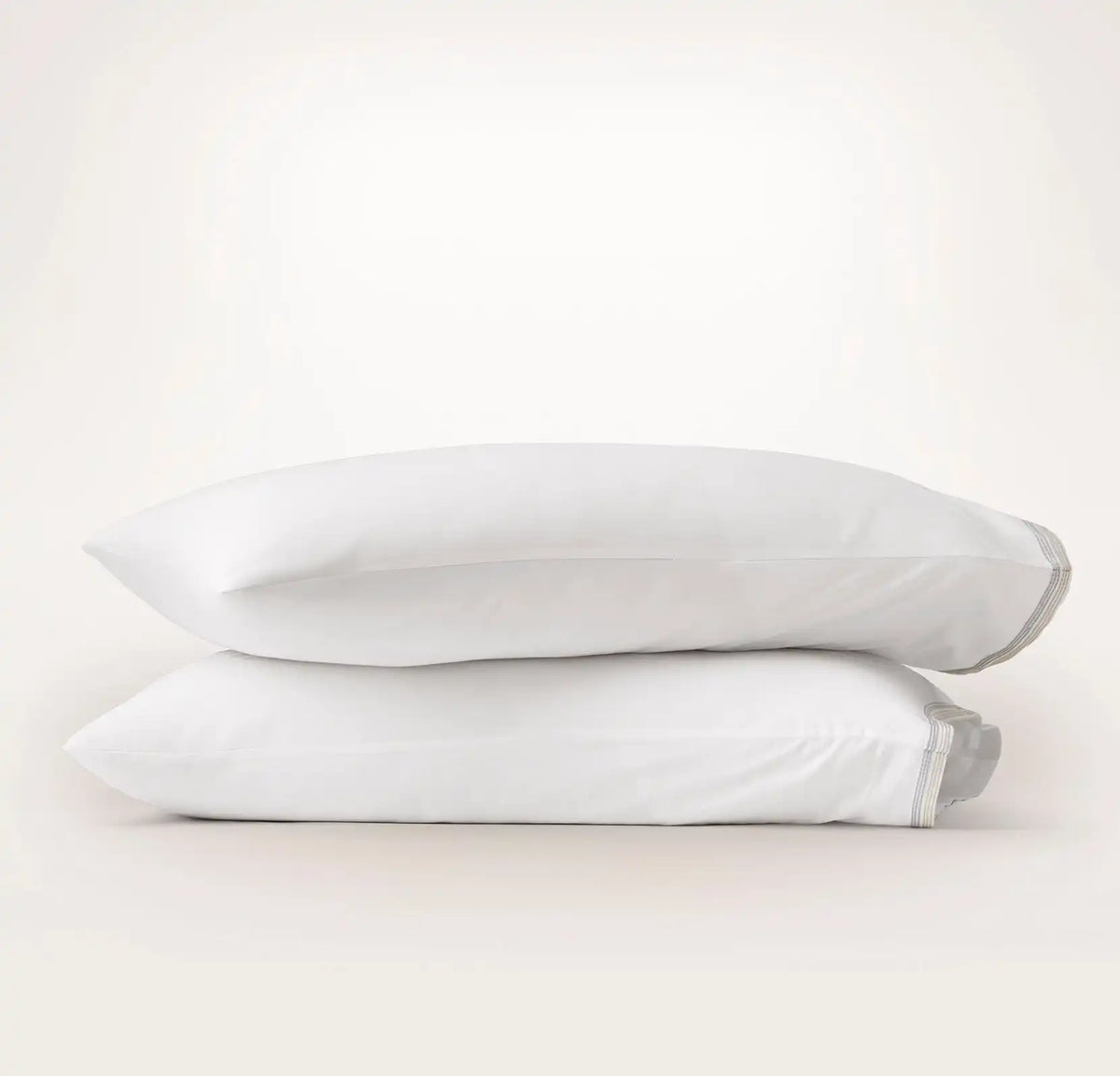 Signature Embellished Pillowcase Set - White/Shore/Sand Sail Stitch