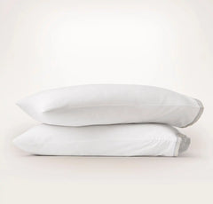 Signature Embellished Pillowcase Set - White/Shore/Sand Sail Stitch