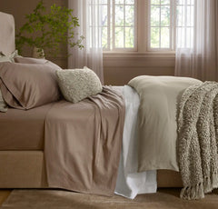 Percale Hemmed Pillowcase Set - Walnut