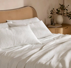 Signature Stitchline Sham - White