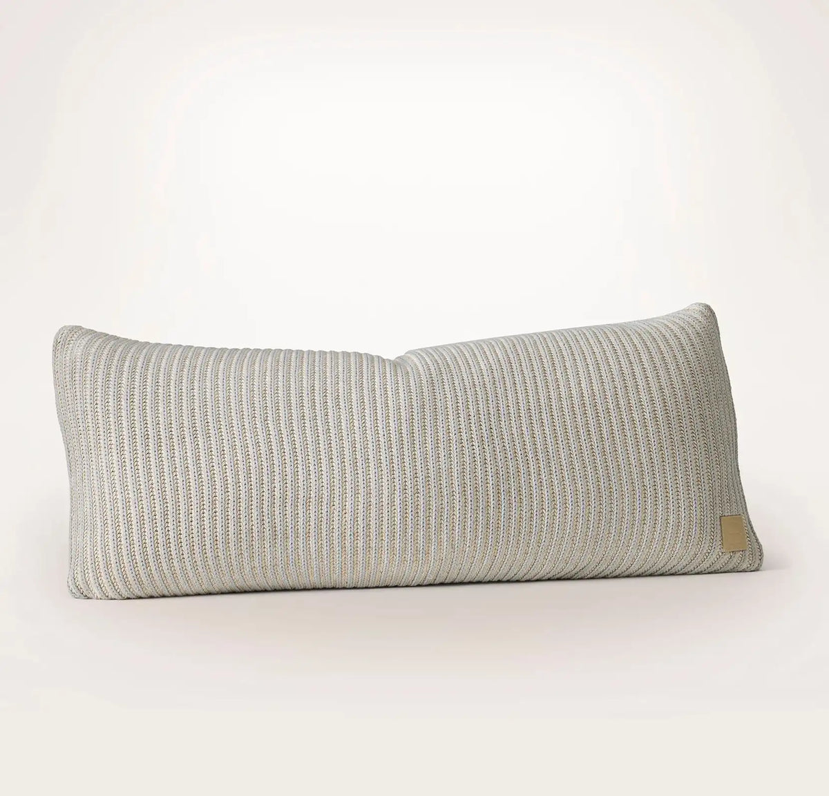 Sunday Knit Pillow Cover - Shore/Heathered Oatmeal