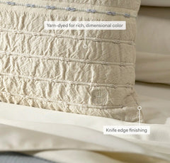 Tideline Pillow Cover (Grand Lumbar) - Natural/Shore