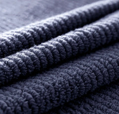 Turkish Ribbed Hand Towels (Pair) - Coastal Navy