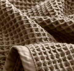 Waffle Bed Blanket - Walnut