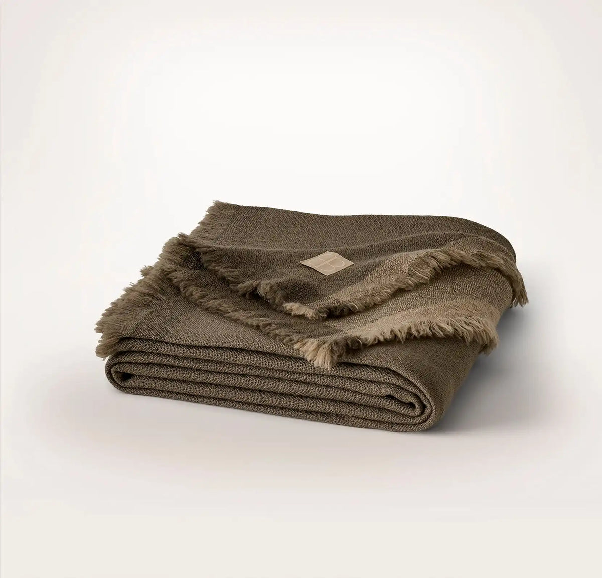 Lave Wool Throw Blanket - Walnut/Twig