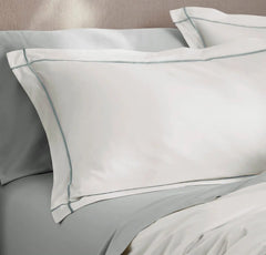 Percale Embellished Duvet Set - White/Shore Embroidered