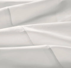 Percale Embellished Sheet Set - White/White Embroidered