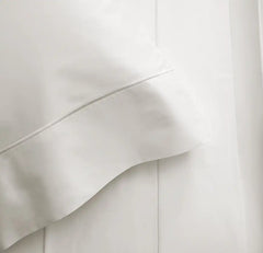 Percale Embellished Pillowcase Set - White/White Embroidered