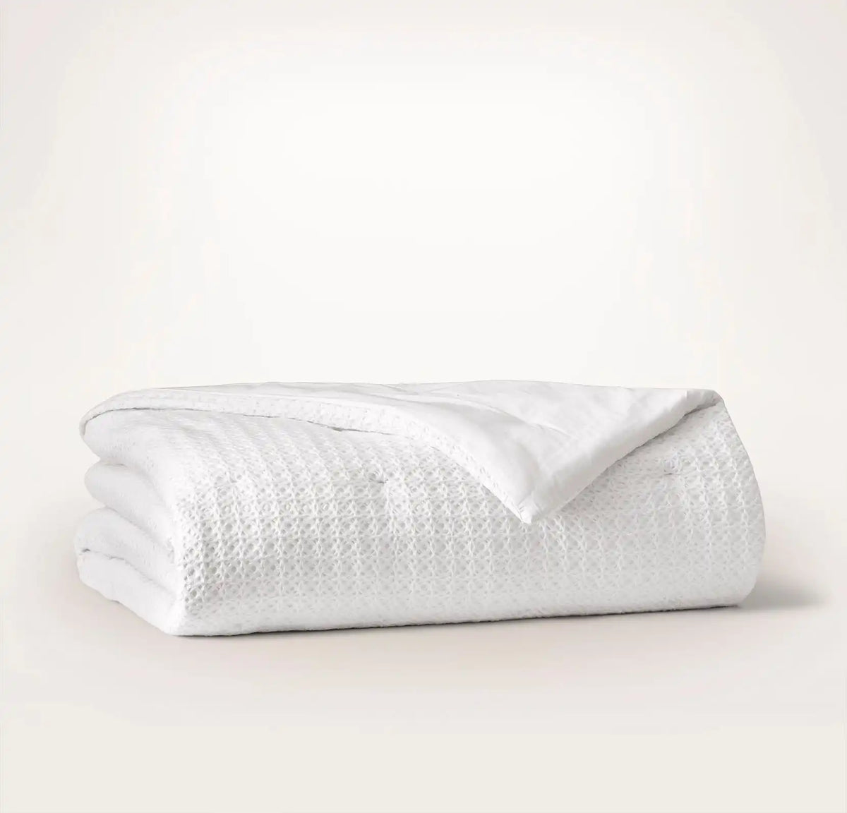 Mosaic Waffle Comforter - White/White