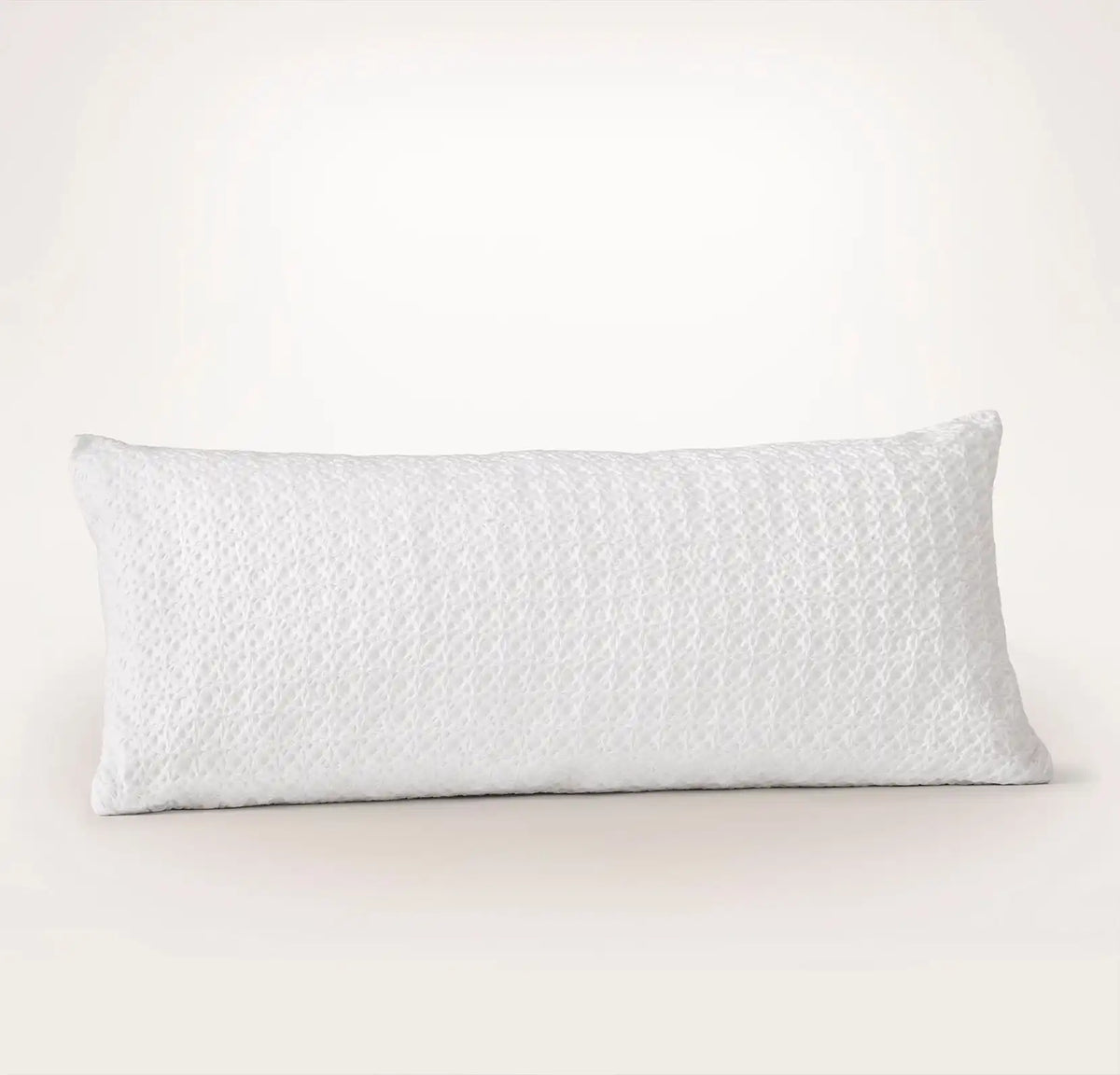 Mosaic Waffle Pillow Cover - White/White